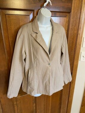 Gold by Kenzo Single Button Beige/Sand Jacket breathable Light Size X Large